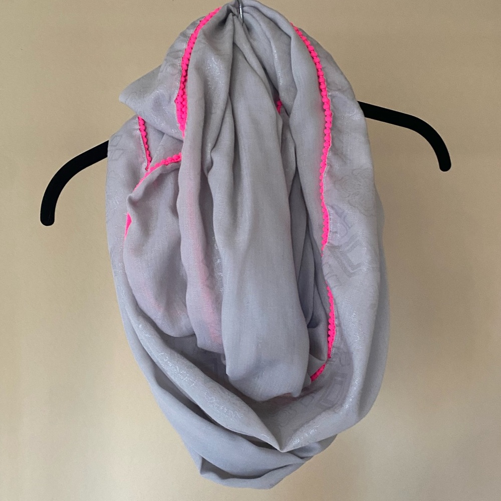 Hollister Infinity Scarf with Pink Trim